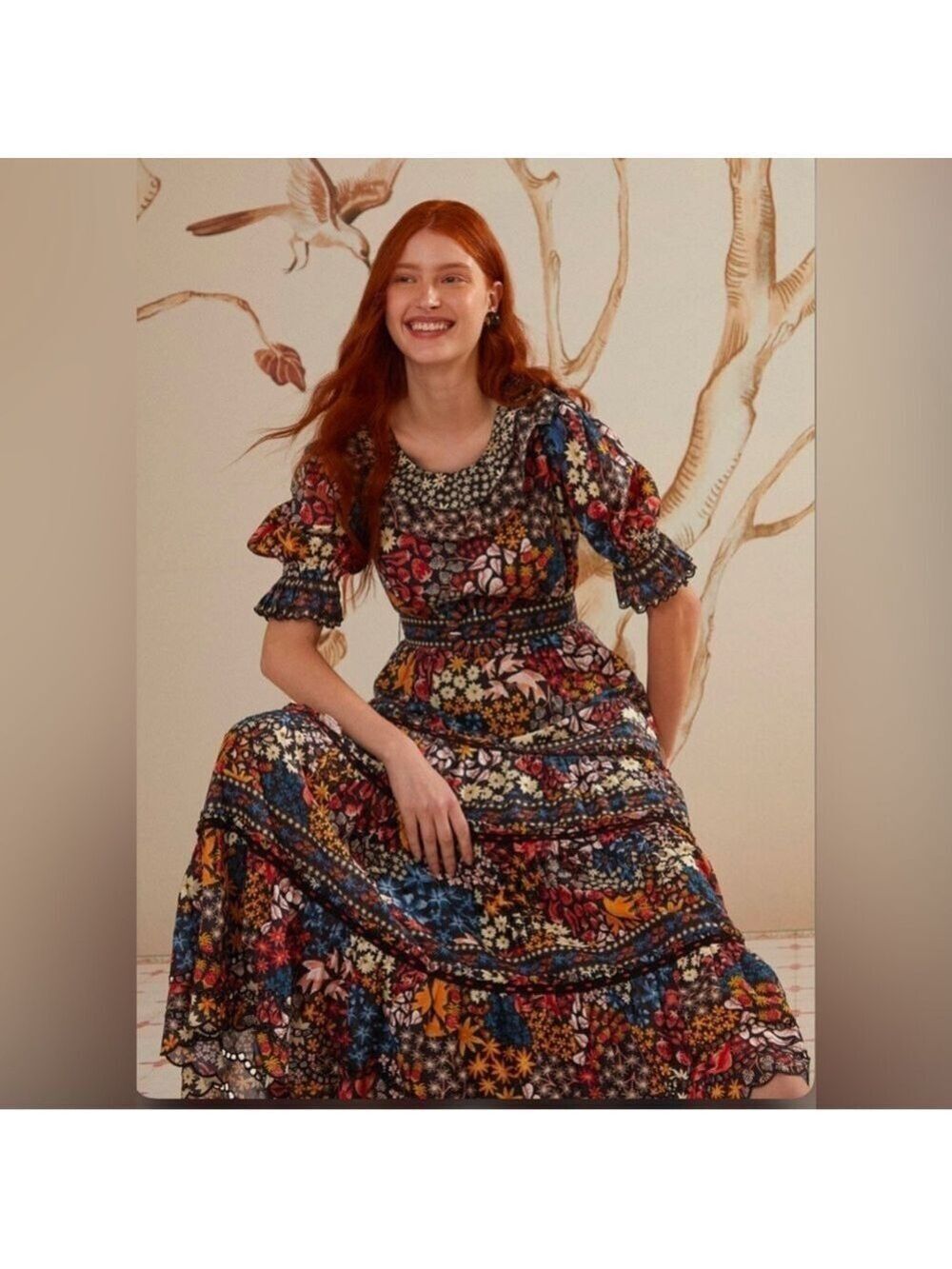 Farm Rio Black Jujus Garden Maxi Dress
